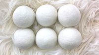 Shep's Wool Wool Dryer Balls 6 Pack (White) Dryer Balls, Natural Laundry Softener, Dryer Balls, Wool Balls, Wool Dryer Ball