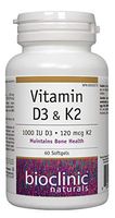 Bioclinic Naturals Vitamin D3 & K2 60 Gels