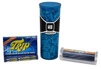 Trip 2 Clear Rolling Papers 1 1/4 (3 Packs) with Elements 79mm Roller, 189 Pre Rolled Tips and Hippie Butler Pop Top Storage Container
