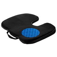 GENERAL ARMOR Gel Seat Cushion - Non-Slip Orthopedic Coccyx Cushion for Tailbone Pain – Office Chair Car Seat Cushion – Sciatica & Back Pain Relief (Blue)