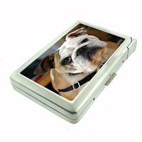 Dog Bulldog 01 Cigarette Case w Built In Lighter