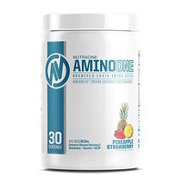 AminoOne BCAA Powder Supplement by NutraOne – Branched Chain Amino Acids to Help Fuel and Recover (Pineapple Strawberry- 30 Servings)