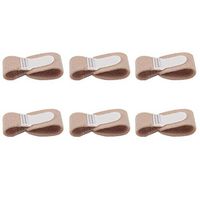 Toe Corrector 6pcs Soft Toe Splints Straightener Bandages Anti-Slip Brace Cushioned Corrector for Broken Toe