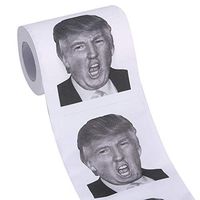 FemJie Donald Trump Toilet Paper Roll Funny Novelty Gag TP 2 Ply Toilet Tissue 240 Sheets Per Roll Hilarious Political Gift (Style 2)