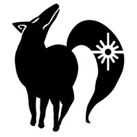 Seven Deadly Sins Fox - Vinyl - 5.5" tall (Color BLACK) decal laptop tablet skateboard car windows stickers