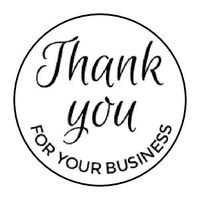 HotSaleStore Sticker Seals 48 Thank You for Your Business Sticker Label Envelope Seals 1.2" Round