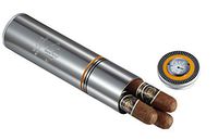 Personalized Stainless Steel Travel Humidor with Free Engraving