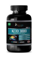 Fat Burner Metabolism Booster - Keto 3000 MG - BHB Ketones - Pure and Potent Ingredients - Keto Extra Strength Fat Burner - 1 Bottle 60 Capsules
