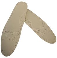 Shoeslulu Handcrafted Thin Cushioning Premium Lambskin Leather Leather Insoles with Activated Carbon Odor Control (US Men 8-8.5/ EU 41, Beige [Wide Width])