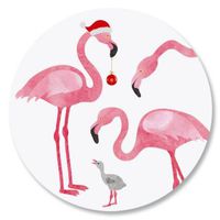 Flamingo Envelope Seals - Set of 72