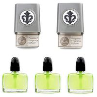 2 Plugables Nickel Electric Scented Oil Diffuser Home Fragrancers with 3 (Green Tea) Aroma Oils