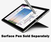 Microsoft Surface 3 10.8in Full HD TouchscreenTablet, Intel Atom x7-Z8700 Quad-Core, 4GB RAM, 64GB SSD, WIFI, Bluetooth, USB 3.0, Windows 10 Pro (Silver) (Renewed)