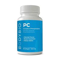 BodyBio - PC Phosphatidylcholine, Liposomal Phospholipid Complex for Cell Health - Enhance Brain Function, Focus, Memory & Clarity - Microbiome Support - Science & Research Backed - 60 Softgels