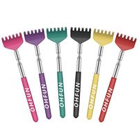 6 Pack Extendable Back Scratcher - Portable Telescoping Metal Back Scratchers/Hand Massager with Soft Rubber Handles for Thanksgiving, Birthday, Christmas Gifts