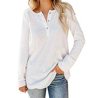 Vivilpus Womens Tops Plus Size Short Sleeve 2019 Autumn/Winter Long Sleeve Shirts Fall V Neck Button Down Casual T-Shirts Blouses Tee