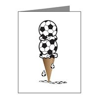 Note Cards (10 Pack) Soccer Ice Cream Cone