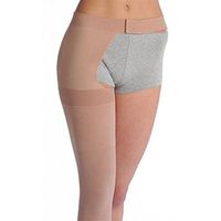 Juzo Varin Thigh High w/Waist Attachment 40-50mmHg Open Toe Left Leg, IV, Beige