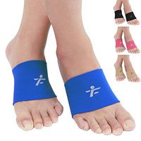 Compression Arch Sleeves, 1 Pair, Multiple Colors for Men Women, 20-30mmHg Plantar Fasciitis Brace for Pain Relief, Patent Seam - More Comfort Support for Foot Care, Heel Spurs, Flat Feet, Blue M