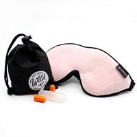 Wild Essentials® Escape™ Luxury Plush Sleep Mask Kit with Eye Cavities, Earplugs and Carry Pouch, Gift Set (Peacefully Pink)