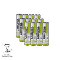 Camelion AAA NH Solar Rechargeable Batteries 600mAh (12 Counts) for Solar Powered Devices, Solar Lawn Light, Solar Light, Solar lamp, Lawn Light, Free Battery Storage Box