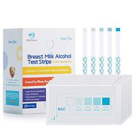 25 Pack iBstone Easytest Alcohol Test Strips for Breastmilk, Highly Sensitive Breastmilk Strips Test Alcohol at Home for Safe Breastfeeding