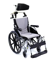 Karman Healthcare 27 Pounds S-115 Mag Wheel Silver with Headrest, Pearl Silver, 27 Pound