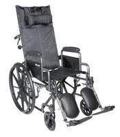 McKesson Reclining Wheelchair & Detachable Desk Arms - 18" Seat Width, 300 Lbs. Capacity - 1 Each/ - 18324201