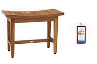 AquaTeak Patented 24" Maluku Lotus Teak Shower Bench & AquaTeak Premium Teak Oil