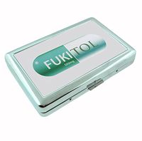 Fukitol R1 Hip Silver Cigarette Case Id Holder Metal Wallet 4" X 2.75" RFID Protection