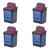 Amsahr 12A1970 Lexmark 12A1970, 1000, 1020 Remanufactured Replacement Ink Cartridges, 4-Pack, Black