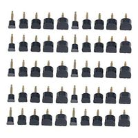 50 Pairs High Heel Shoes Repair Tips Durable Repair Heel Caps Taps Pins Non-Slip Shoes Replacement Dowels Pad Heel Protector Plates Covers Silent Heel,5 Sizes,7,9,10,11,12mm,U Shape,Apricot