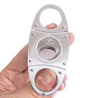 Cigars Cutter Stainless Steel Classic Metal Cigarette Cigar Guillotine Cigar Cutter Pocket Knife Scissors (Silver)
