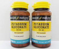 Mason Natural Potassium Gluconate 595 mg - 100 Tablets, Pack of 2