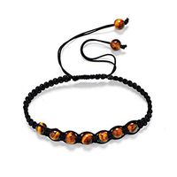 Leefi Bracelet,Tiger Eye Beads Tibetan Buddhist Wrist Mala Bracelet for Meditation(Tiger Eye,6MM,7)