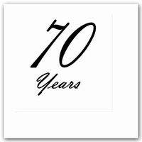 70 Years Classy Black Luncheon Napkin (16 CT) by Partypro