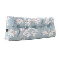 Qi Peng Mat Cushion - Bed Pillow Tatami Backrest Triangular Lumbar Pillow Protection Waist Soft and Comfortable Light Color Flower Pattern-Washable Bed Cushion -100cm, 120cm, 150cm, 180cm, 200cm -\#