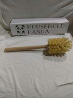 Household Panda All-Natural Bamboo Bottle Brush - Long Brush and Bristles for Cleaning Kitchen Items, Vases, Pitchers, Mugs - Durable Wooden Handle with Dense Bristles for a Strong Clean