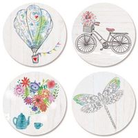 Seal Faith Get Well Stickers-Set of 24 Round Evelope Seals