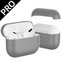 UHKZ Airpod Pro Case, Protective Silicone Airpods Pro Case Cover Compatible for Apple Airpods Pro Charging Case[Won't Affect Wireless Charging][Fit Tested],Gray