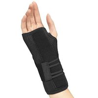 OTC Wrist Brace, Adjustable Thumb Strap Support, Black (Right Hand), Large