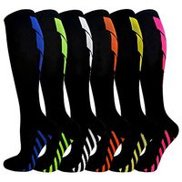 Compression Socks for Women & Men 20-30mmHg Best Knee High Stockings for Running Nurses Hiking Cycling Recovery