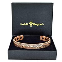 Holistic Magnets® Copper Bracelet Men Women Arthritis Bracelet Joint Wrist Stylish Healing Bangle Natural Magnetic Therapy Gift Boxed (PDC)-Phoenix and Dragon (M: Wrist 6.5-7.6 inch)