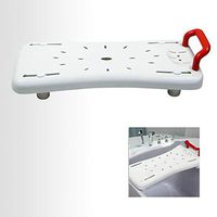 WYZQQ Portable Bath Bench, Bathtub Bath Seat, Adjustable Width, Suitable for Most Bathtubs, with Safety Rails