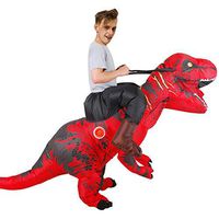 BBFairy Adult Inflatable Dinosaur Costume - Dinosaur One-Piece Clothes, Inflatable Carnival, Funny Clothes, Tyrannosaurus, Halloween Costume Role Play (red)