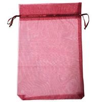 ATCG 100pcs 8x12 Inches Large Drawstring Organza Bags Decoration Festival Wedding Party Favor Gift Candy Toys Makeup Pouches (Burgundy)