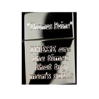Lighter - These are Times That Drive Mens Souls High Polish Chrome Thomas Paine - Star Int. Inc Brand