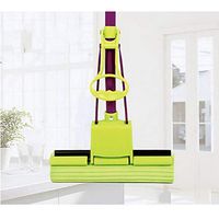 QJSDM Cleaning mop Absorbent Sponge mop Fold Squeeze Water Sponge Mop Stainless Steel Rod Can Stretch Cotton Absorbent Mop,Green