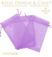 100 Pcs Lavender 5x7 Sheer Drawstring Organza Bags Jewelry Pouches Wedding Party Favor Gift Bags Gift Bags Candy Bags [Kyezi Design and Craft]