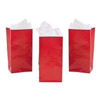 Fun Express - Mini Red Paper Treat Bags (24pc) - Party Supplies - Bags - Paper Treat Bags - 24 Pieces