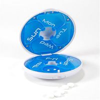 Med Sun 7 Day Compact Organizer w/ Alarm, Blue